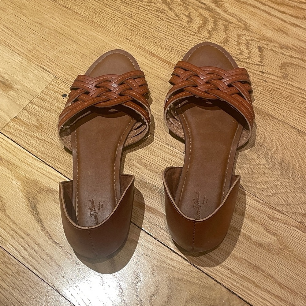 Brown woven sandals